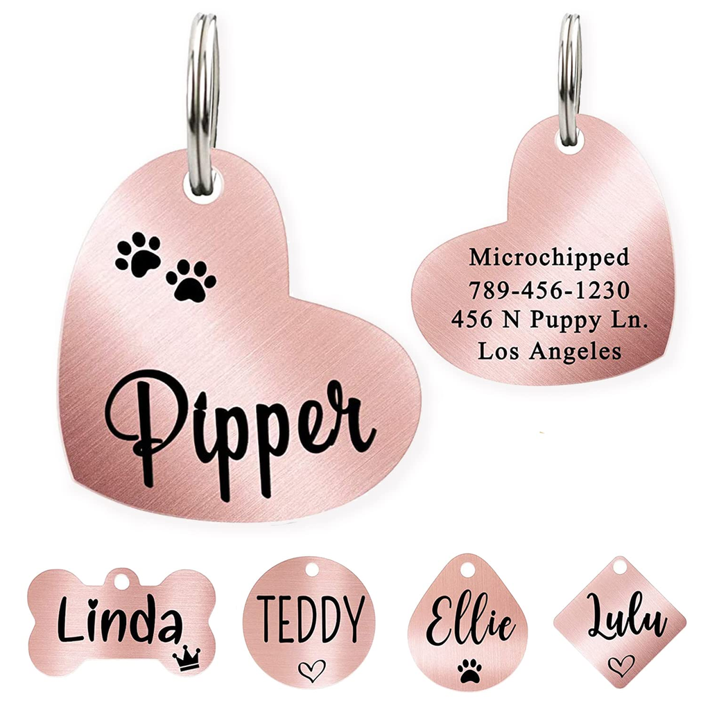 Pet ID Tag Stainless - Heart