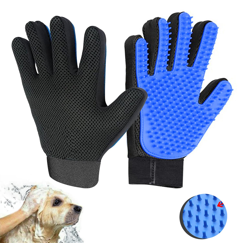 Pet Grooming Glove - Blue